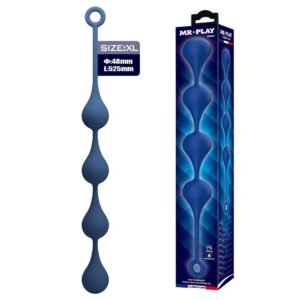MR PLAY – BOLINHAS ANAL DE SILICONE AZUIS TAMANHO XL 52,5 CM