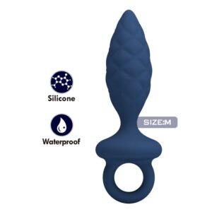 MR PLAY – PLUG ANAL TEXTURIZADO COM ANEL AZUL M