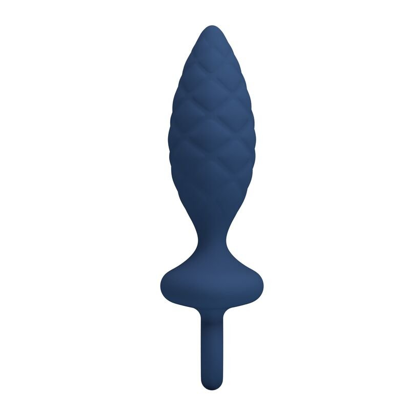 MR PLAY - PLUG ANAL TEXTURIZADO COM ANEL AZUL M - Image 2