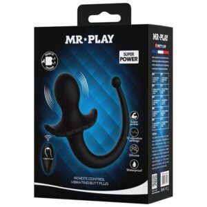 MR PLAY – VIBRADOR ANAL E PERÍNEO COM CONTROLE REMOTO SEM FIO, PRETO