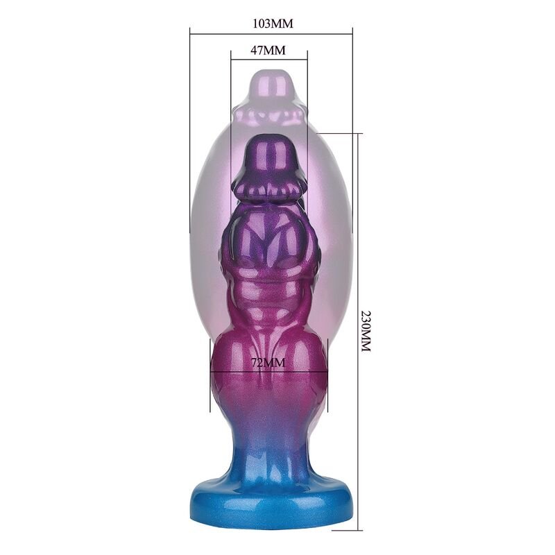 POWER MONSTERS - RIFT TITAN BICOLOR DILDO DE SILICONE INFLÁVEL FANTASIA 24 CM Ø 5 CM - Image 5
