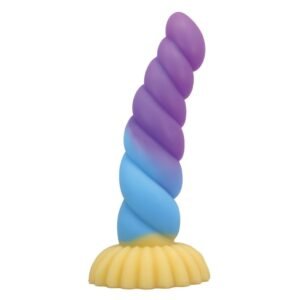 POWER MONSTERS – UNICÓRNIO TRICOLOR FANTASIA DE SILICONE 22 CM Ø 5 CM