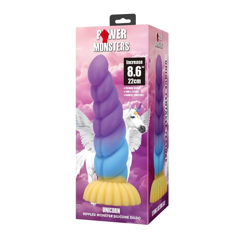 POWER MONSTERS - UNICÓRNIO TRICOLOR FANTASIA DE SILICONE 22 CM Ø 5 CM - Image 3