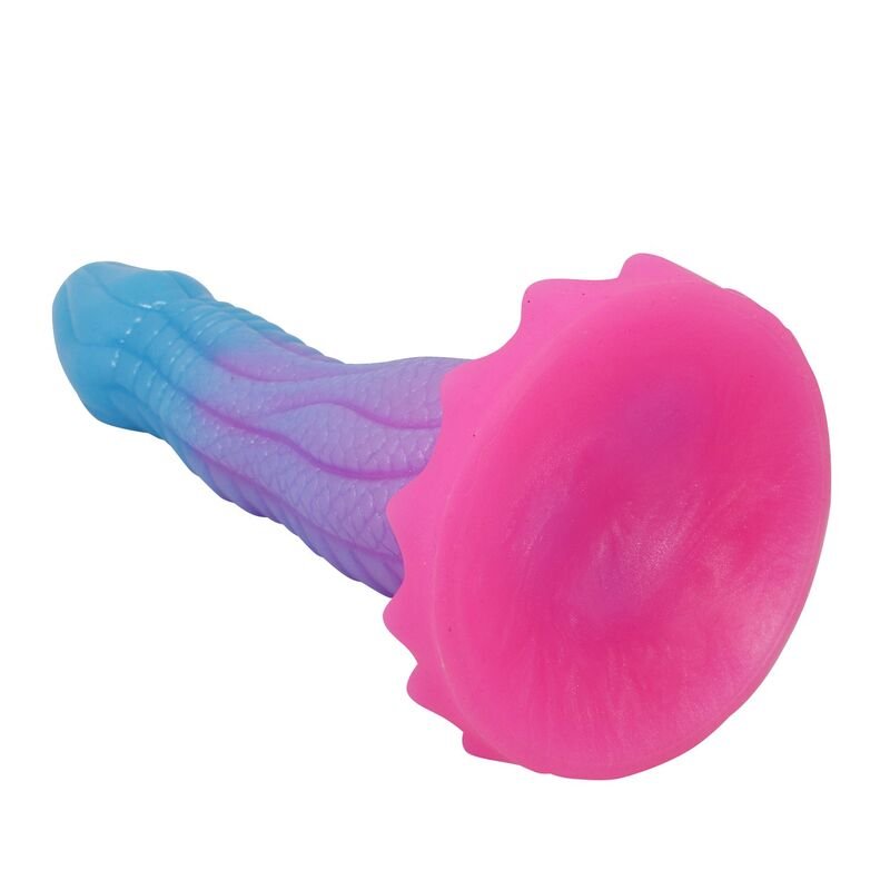 POWER MONSTERS - DILDO FANTASIA VOID PYTHON COM VENTOSA 20,5 CM Ø 5,2 CM AZUL, ROXO E ROSA - Image 5