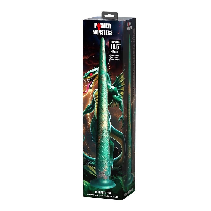 POWER MONSTERS - WILDWYRM TAIL BICOLOR FANTASY SILICONE DILDO 47 CM Ø 4 CM - Image 2