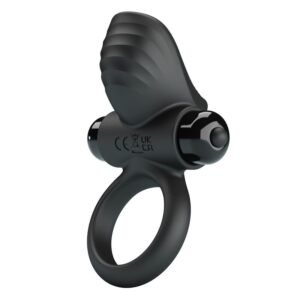 PRETTY LOVE – ANEL VIBRATÓRIO PARA PÊNIS ADRIEN COM 10 FUNÇÕES – PRETO
