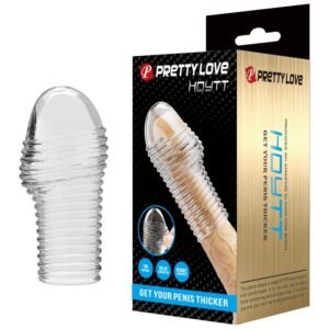 PRETTY LOVE – CAPA PARA PÊNIS HOTTT PARA AUMENTAR O AUMENTO DO VOLUME DO SEU PÊNIS TRANSPARENTE