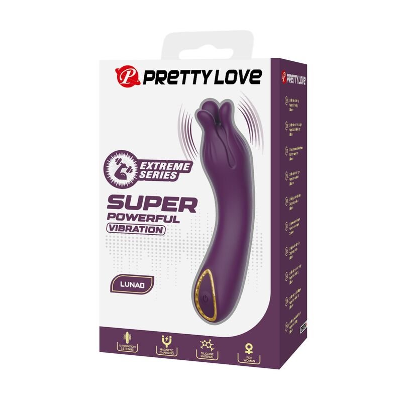 PRETTY LOVE - VIBRADOR RECARREGÁVEL LUNAO COM 10 FUNÇÕES ROXO - Image 3