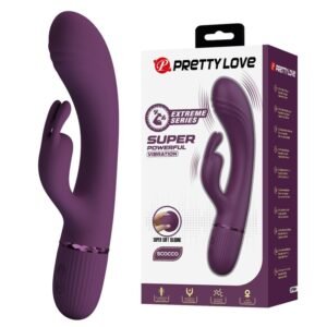 PRETTY LOVE – VIBRADOR COELHO RECARREGÁVEL ROCCO COM 10 FUNÇÕES – ROXO