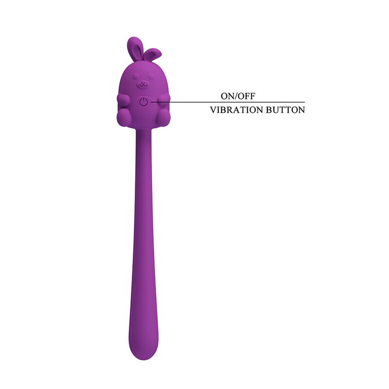 PRETTY LOVE - BASTÃO VIBRADOR FLEXÍVEL COM COELHINHO FOFO, RECARREGÁVEL VIA USB, ROXO - Image 2