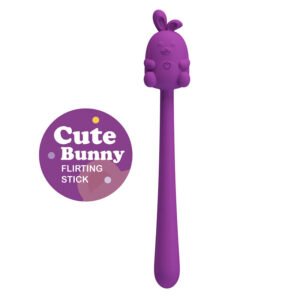 PRETTY LOVE – BASTÃO VIBRADOR FLEXÍVEL COM COELHINHO FOFO, RECARREGÁVEL VIA USB, ROXO