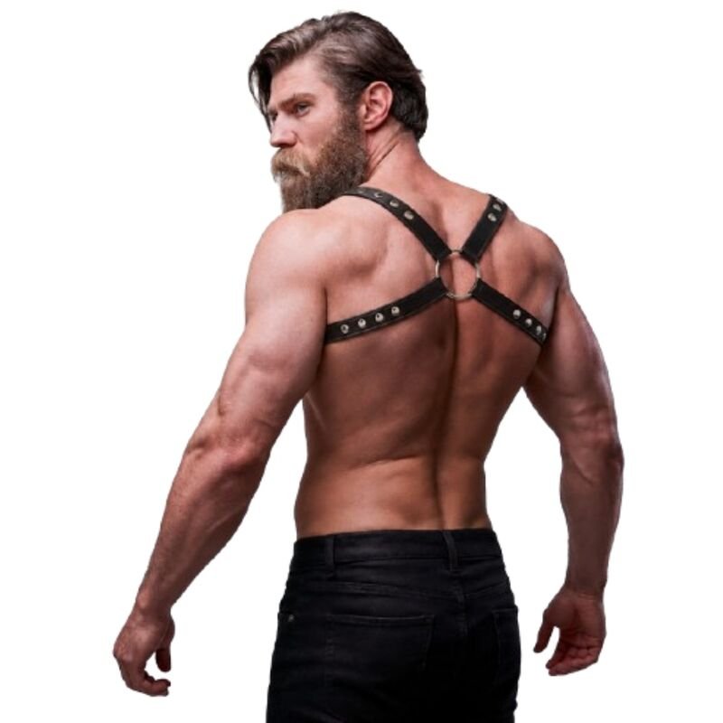 FETISH SUBMISSIVE ATTITUDE - ARNÊS DE COSTAS EM COURO ECO MASCULINO - Image 6