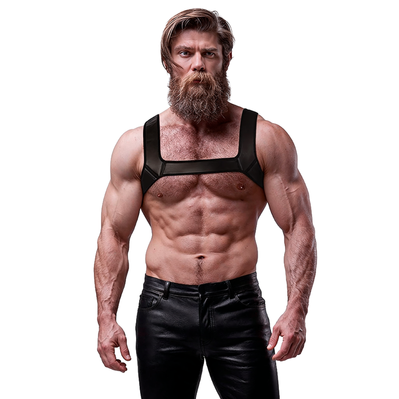 FETISH SUBMISSIVE ATTITUDE - ARNÊS DE PEITO NEOPRENE PARA HOMENS TAMANHO L - Image 5