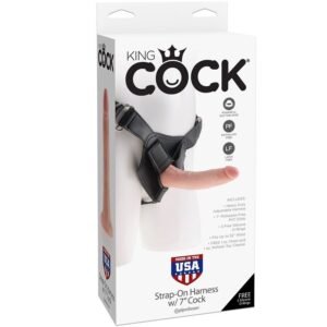 KING COCK – HARNESS COM PÊNIS REALISTA 17,8 CM