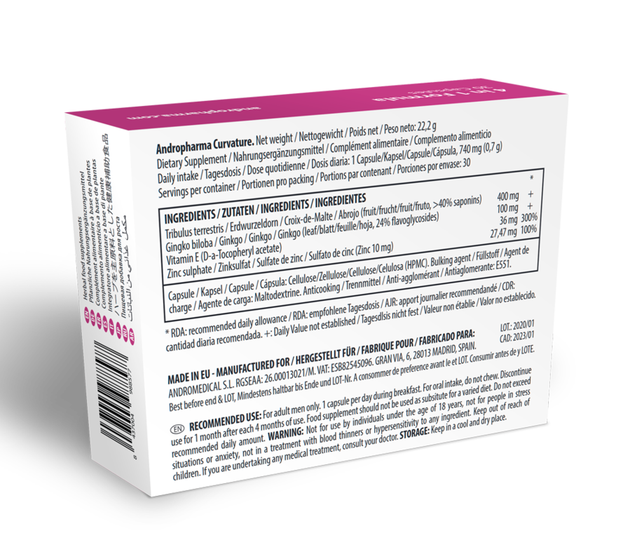 Andropharma Curvature – Suplemento alimentar para o bem-estar masculino - Image 3