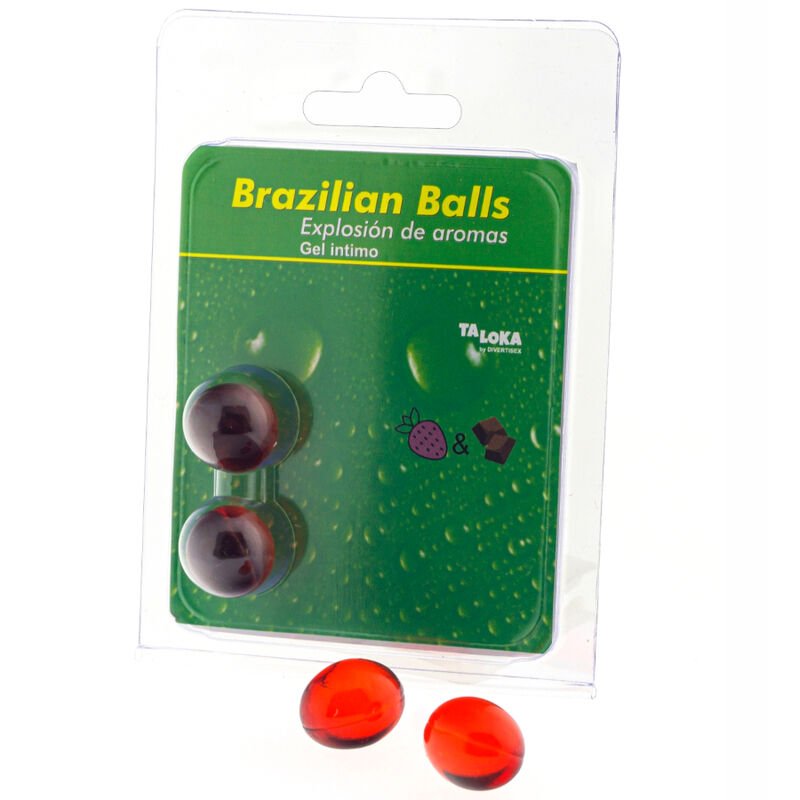 TALOKA - 2 BOLAS BRASILEIRAS GEL ÍNTIMO DE MORANGO E CHOCOLATE - Image 2