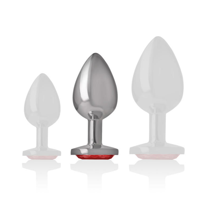 INTENSE - PLUG ANAL DE METAL COM CRISTAL VERMELHO TAMANHO M - Image 5