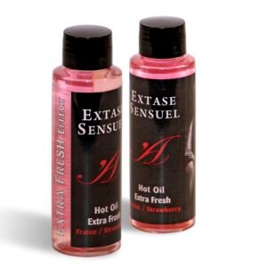 EXTASE SENSUAL – ÓLEO DE MASSAGEM COM EFEITO MORANGO EXTRA FRESCO 100 ML