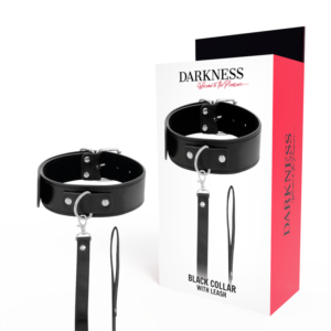 DARKNESS – COLAR DE POSTURA COM CORRENTE DE COURO