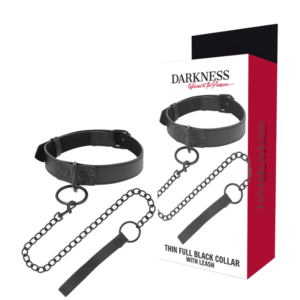 DARKNESS – COLAR PRETO COM CORRENTE