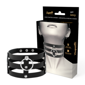 COQUETTE CHIC DESIRE – GARGANTILHA DE COURO VEGANO ESTILO FETISH