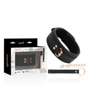 COQUETTE CHIC DESIRE – COLAR DE COURO FANTASY VEGAN COM ALA E FORRO DE NEOPRENE
