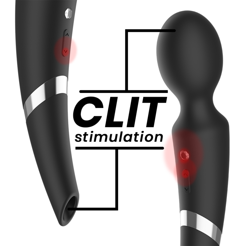 BLACK&SILVER - BECK WAND E VENTOSA 2 EM 1 SILICONE - Image 5