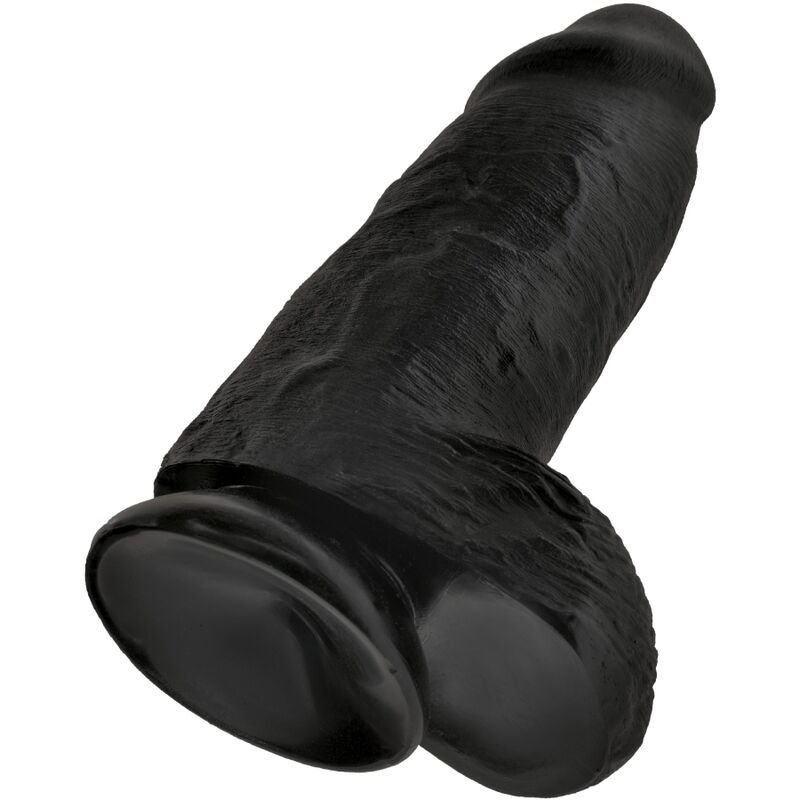 KING COCK - PÊNIS GORDINHO REALISTA 23 CM PRETO - Image 5