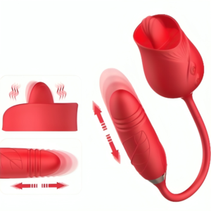 ARMONY – VIBRADOR DE FLOR DELIGHT E IMPULSO COM LÍNGUA VERMELHA