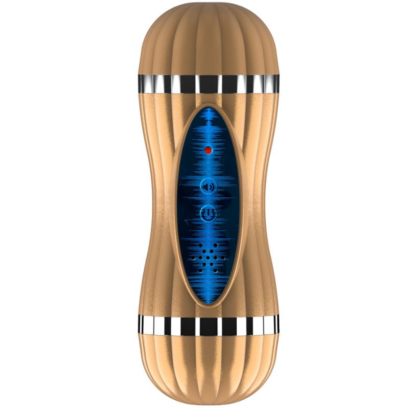 ARMONY - BEVIS DUPLO MASTURBADOR VAGINAL E BOCAL SEM VIBRAÇÃO DOURADO - Image 3