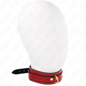 KINK – COLAR AJUSTÁVEL VINHO TINTO COM DETALHES DOURADOS 29-42,5 CM X 4 CM