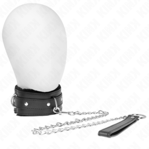 KINK – COLAR COM TRELA 65 CM COM RESTRIÇÕES PRETO 36-42 CM X 5,5 CM