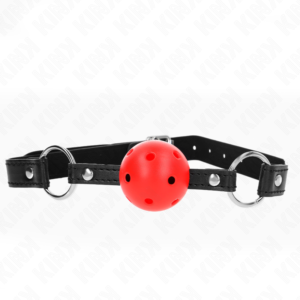 KINK – BOLA VERMELHA OCA DURO 4,5 CM GAG MODELO 1 63,5 X 2 CM