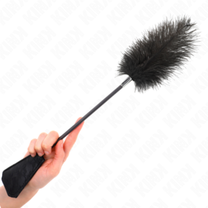 KINK – PENAS DE AVESTRUZ PARA CÓCEGAS COM PALETE DE RENDA 56 CM