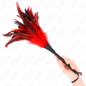 KINK – PENAS DE FRANGO EM FORMA DE CHIFRE VERMELHO 36 CM