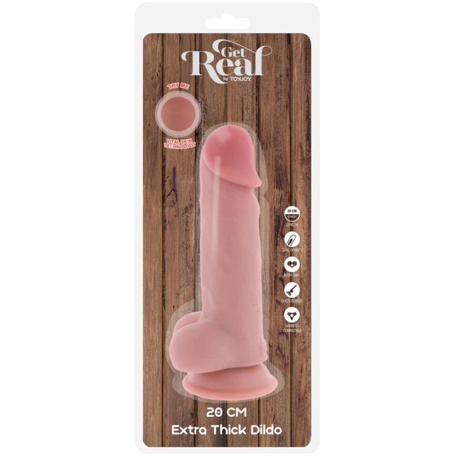 GET REAL - PÊNIS REALISTA DE LUXO COM TESTÍCULOS EXTRA GROSSOS DE 20 CM - Image 5