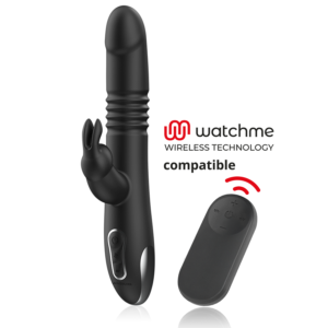 BLACK&SILVER – KENJI VIBRADOR RABBIT UP & DOWN + CONTROLO REMOTO WATCHME