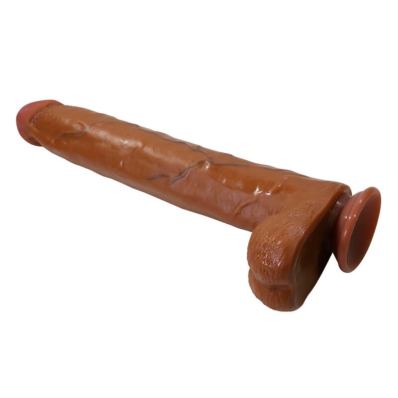 PRETTY LOVE - DANY DILDO FLEXÍVEL REALISTA COM VENTOSA 36 CM -Ø- 5,6 CM MARROM - Image 4