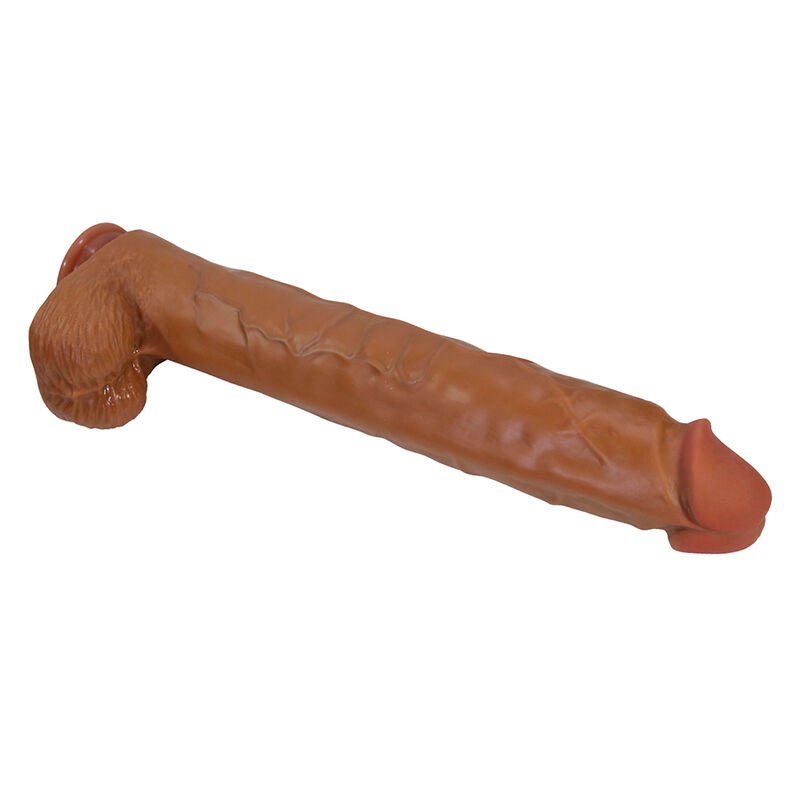 PRETTY LOVE - PAT DILDO FLEXÍVEL REALISTA COM VENTOSA 40 CM -Ø- 6 CM MARROM - Image 3