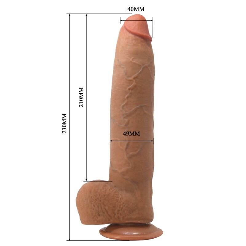 PRETTY LOVE - EVANDER DILDO FLEXÍVEL REALISTA COM VENTOSA 23 CM -Ø- 4.9 CM - Image 4