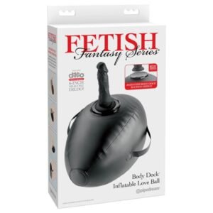 FETISH FANTASY SERIES – BODY DOCK BOLA DE AMOR INFLÁVEL COM DILDO PRETA 41,9 CM
