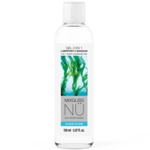 MIXGLISS – 2 EM 1 LUBRIFICANTE À BASE DE ÁGUA E GEL DE MASSAGEM NURU ALGAS 150 ML