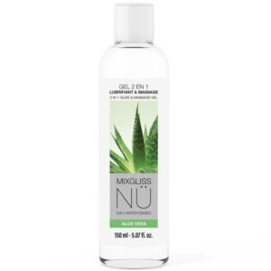 MIXGLISS – 2 EM 1 LUBRIFICANTE À BASE DE ÁGUA E GEL DE MASSAGEM NURU ALOE VERA 150 ML