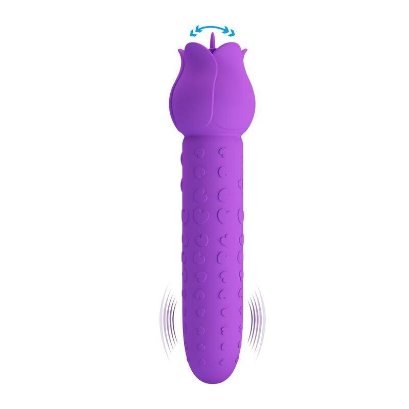 PRETTY LOVE - Vibrador estimulador oral e clitoriano recarregável DANNELL, roxo - Image 5