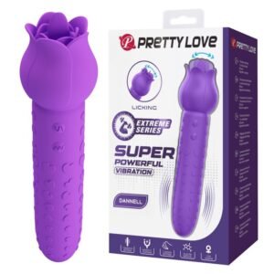 PRETTY LOVE – Vibrador estimulador oral e clitoriano recarregável DANNELL, roxo