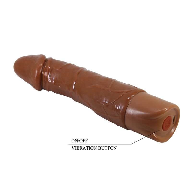 PRETTY LOVE - VIBRADOR REALISTA DONALD 19,5 CM Ø 4 CM MARROM - Image 2