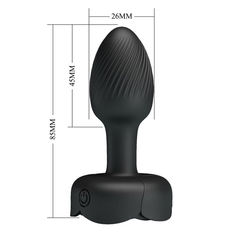 PRETTY LOVE - PLUG ANAL VIBRATÓRIO RECARREGÁVEL COM 10 MODOS - PRETO - Image 5
