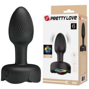 PRETTY LOVE – PLUG ANAL VIBRATÓRIO RECARREGÁVEL COM 10 MODOS – PRETO