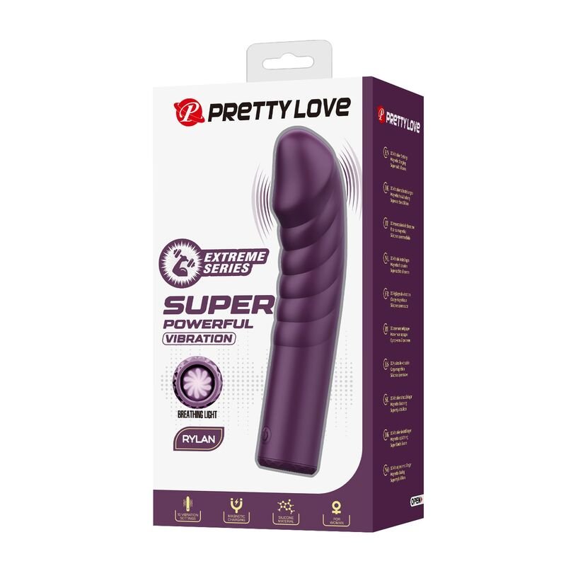 PRETTY LOVE - VIBRADOR RECARREGÁVEL RYLAND COM 10 FUNÇÕES - ROXO - Image 3