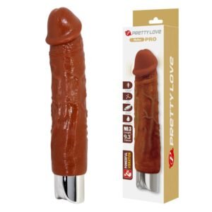 PRETTY LOVE – VIBRADOR REALISTA PROFISSIONAL 23,5 CM Ø 4,8 CM MARROM